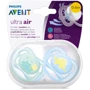 Пустышка для мальчиков Philips AVENT Ultra Air с декором, 0-6 мес, 2 шт (SCF344/20)