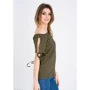 Блуза ISSA PLUS 5218 42 хаки с коротким рукавом: Сезон Лето