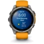 Смарт-часы Garmin Fenix 8 AMOLED 47mm Sapphire Titanium with Spark Orange/Graphite Silicone Band (010-02904-11): Дисплей 1.4" AMOLED (454x454) / Sapphire Crystal