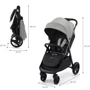 Прогулочная коляска Kinderkraft Rine Moonlight Grey (KSRINE00GRY0000) фото 10