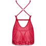 Прозрачная сорочка бэби-долл Obsessive Lacelove babydoll & thong M/L Red