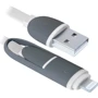 Кабель Defender USB Cable to Lightning/microUSB 1m White (87493)