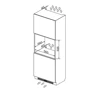 Духовой шкаф электрический Amica ED37616B X-TYPE: Размеры 59,5 x 59,5 x 57,5 см
