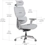 Крісло Mealux D2 Air Fabric Grey (HF-D2 F/G) фото 8