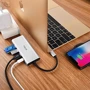 Адаптер WIWU Adapter Apollo A531H USB-C to HDMI+3xUSB3.0+USB-C Grey: Цвет серый