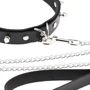 Повідець PU Leather Leash Black, SKN-AS24 BLACK
