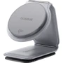 Держатель Baseus Car Holder Magnetic C02 Mega Wireless Charging 15W Gray (C40169003831-00) for Apple iPhone 16 I 15 I 14 I 13 I 12 series фото 7