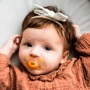 Пустышка силиконовая Difrax Natural Newborn 0+ мес. Apricot_lines (113 Apricot_lines): Материал силикон