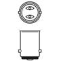 Галогенная автолампа Bosch BA15d 24V 5W (1987302527): Производитель Bosch