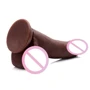 8 Inch Ultra Real Dual Layer Suction Cup Dildo - Medium Skin Tone - фаллоимитатор 18x5 см, коричневый