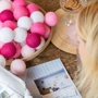Гирлянда Cotton ball lights на 35 шаров 5,5м, Pink: Тип Хлопковые шарики