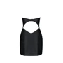 Мини-платье из экокожи Passion CELINE CHEMISE black 6XL/7XL (трусики в комплекте)