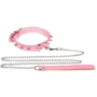 Ошейник с поводком SKN-AS23 Pink