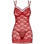 Комплект Obsessive 860-CHE-3 chemise, S/M красный