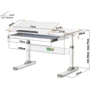 Комплект S ErgoKids TH-310 Grey парта + тумба (TH-310 + BD C3_GREY): Ширина столешницы, см 100