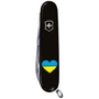 Мультитул Victorinox Huntsman Ukraine 91мм/15 функцій/чорний/Серце синьо-жовте (1.3713.3_T1090u): Кількість функцій 15