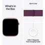 Apple Watch Series 10 46mm GPS + Cellular Rose Gold Aluminium Case with Plum Sport Loop (MWY83)
