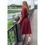 Платье FLFashion Плутос ХПП 3212 46 бордовое повседневное удлиненное миди: Вид Повседневные платья