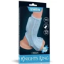 Насадка на член LoveToy Knights Ring Vibrating Ridge With Scrotum Sleeve Blue