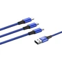 Кабель Baseus USB Cable to Lightning/microUSB/USB-C Rapid 1.2m Blue (CAMLT-SU13) фото 3