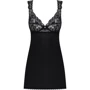 Сорочка бэби-долл с кружевом на груди Obsessive Donna Dream babydoll XS/S Black