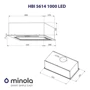 Вытяжка Minola HBI 5614 BL 1000 LED: Тип воздухоочистителя Рециркуляция, Отвод