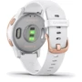 Смарт-часы Garmin vivoactive 4S Rose Gold Stainless Steel Bezel with White Case and Silicone Band (010-02172-22): Сенсорный экран есть