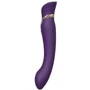 Смартвибратор 3в1 Zalo - Queen Twilight Purple, пульсирующая жемчужина и вакуум, кристалл Swarovski