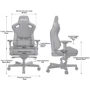 Кресло игровое Anda Seat Kaiser 2 Pro Grey Fabric Size XL (AD12YXL-17-G-F-G01) фото 12