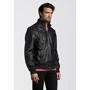 Кожаная куртка Bruno Banani 54996021 56 черная демисезон: Длина рукава Длинный