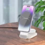 Зарядное устройство Hoco Wireless Charger CQ3 Noble Folding 3in1 Magnetic White фото 12