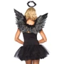 Крылья черного ангела Leg Avenue Angel Accessory Kit Black (крылья, нимб)