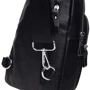 Мужская сумка-слинг Keizer черная (K15055-black): Фактура Матовая, Зернистая