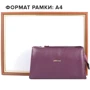 Женская косметичка Desisan фиолетовая (SHI2-413): Материал Натуральная кожа