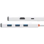 Адаптер Baseus Adapter Lite Series USB-C to HDMI+3xUSB+PD White (WKQX040002) фото 4