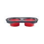 Двойная миска Dexas Collapsible Pet Feeder складная большая 1200 мл красная (dx30659)