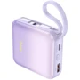 Внешний аккумулятор Hoco Power Bank 10000mAh Q23 Blade with Cable PD 20W/22.5W Purple: Встроенный кабель Apple Lightning / USB Type-C