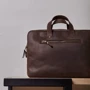 INCARNE Handmade Leather Laptop bag Biz Brown for MacBook 15-16" фото 5