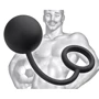 Анальный шарик Tom of Finland Silicone Cock Ring with Heavy Anal Ball