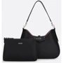 Женская сумка хобо GUESS ECO BRENTON HOBO черная (HWEVG839002-BLA)