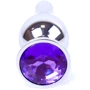 Анальная пробка с кристаллом BOSS of TOYS Boss Series - Jewellery Silver BUTT PLUG Purple, BS6400079