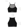 Спортивный топ с прозрачной вставкой Passion PS006 TOP black, size XL