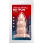 Анальная пробка Tripple Ripple Butt Plug Large, 11.6x6 см, телесный