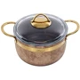 Кастрюля Brioni Royal Stone Ti̇gereye Gold антипригарная 20 см 3 л (764-046)