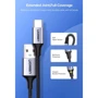 Кабель Ugreen Aluminum Braid USB Cable to USB-C 1.5m Black (60127) фото 4