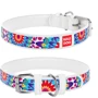 Нашийник WAUDOG Design з малюнком "Квіти" 12 мм 19-25 см білий (375915)