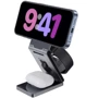 Зарядний пристрій Proove Wireless Charger Titan Volt 3 in 1 15W Gray (WSTV15000003) for iPhone 16 I 15 I 14 I 13 I 12 series, Apple Watch and Apple AirPods: Особливості Для Apple Watch, MagSafe