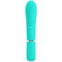 Вибратор с мягкой головкой и клиторальной стимуляцией LYBAILE Pretty Love Thomas USB Тurquoise (BI-014621-4)