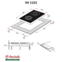 Варочная поверхность электрическая Perfelli VH 3203 BL: Расположение панели фронтальное