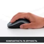Мышь Logitech M185 WL Red (910-002240): Эргономика для правой и левой руки